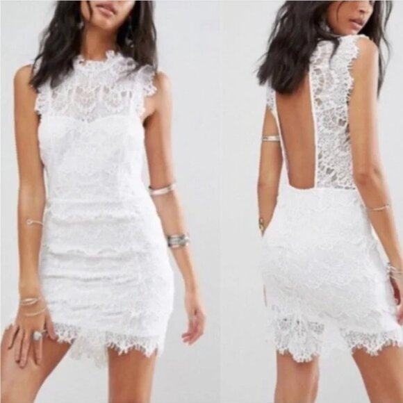 Free People Dresses & Skirts - INTIMATELY FREE PEOPLE Daydream White Lace Bodycon Dress Fairy Boho - Size S